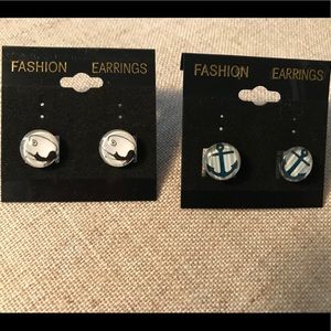 Cat and Anchor Earrings